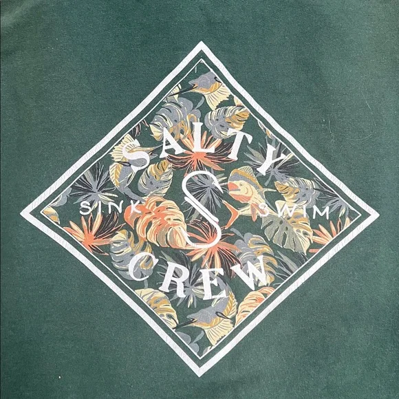 Salty Crew Boys Green Sweatshirt Size Medium - Picture 5 of 7